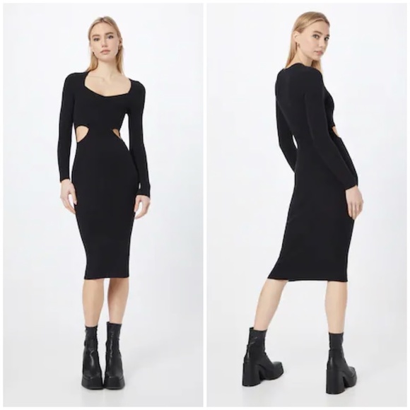BNWT Abercrombie Knit cutout midi dress - Picture 1 of 2